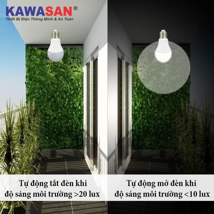 Đui đèn cảm ứng ánh sáng, Tự động mở đèn khi trời tối và tự tắt đèn khi trời sáng  LSE27-TIME