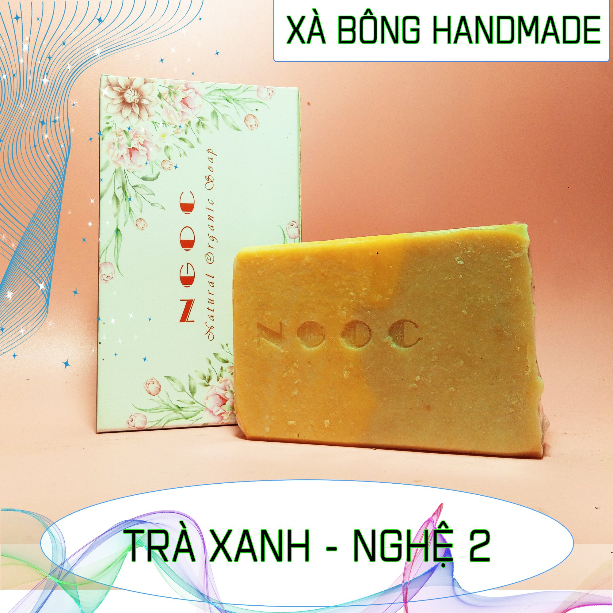 Xà phòng Nghệ Trà Xanh Handmade