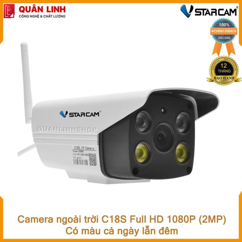 Camera wifi hồng ngoại ngoài trời Vstarcam C18s Full HD 1080P - có màu cả ngày lẫn đêm