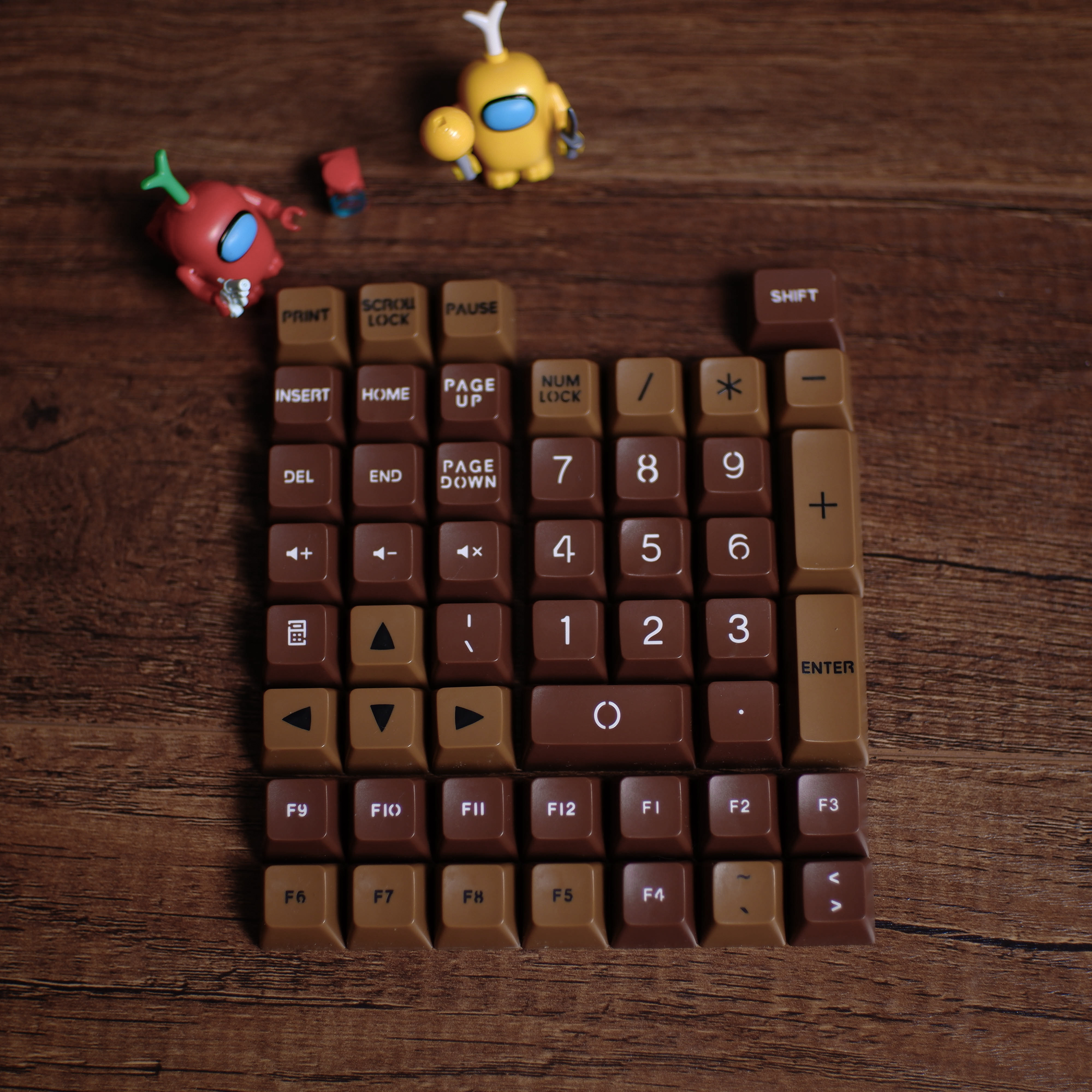 Keycap SA Profile Dark Chocolate ABS Double Shot 108 Phím
