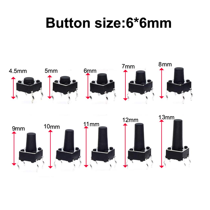 Nút Nhấn 4 Chân 6x6x5mm