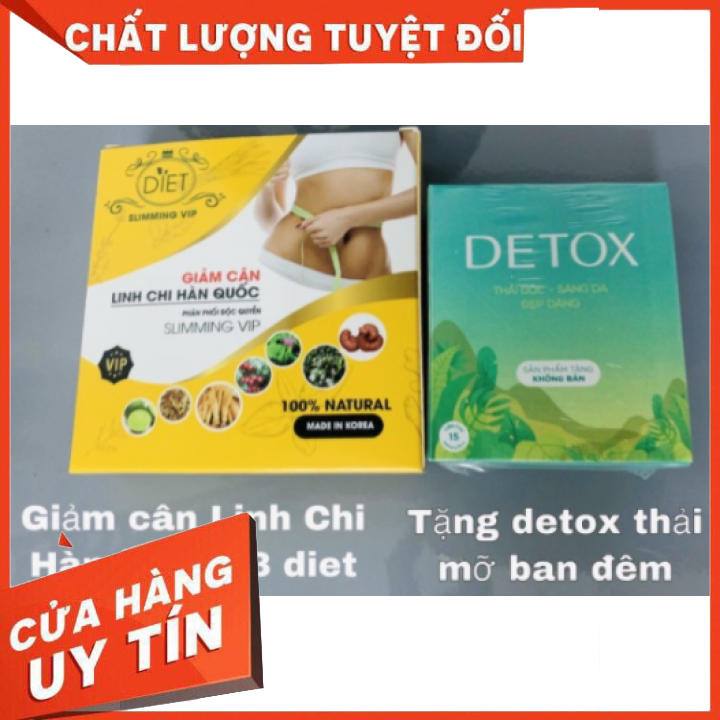 Giảm Cân linh chi vip 30 viên tặng kèm thải độc 15 ngày