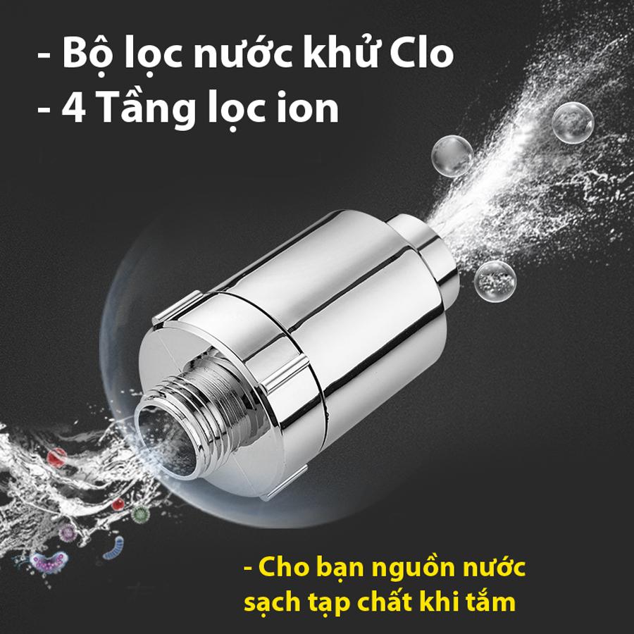 Đầu lọc Nước Khử Clo cho Vòi Hoa Sen Nhà Tắm