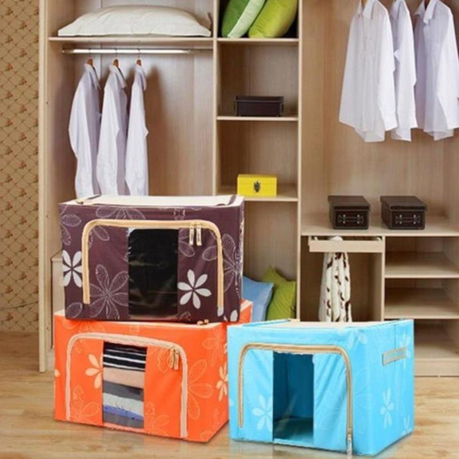 Combo 2 hộp đựng đồ khung thép 66l