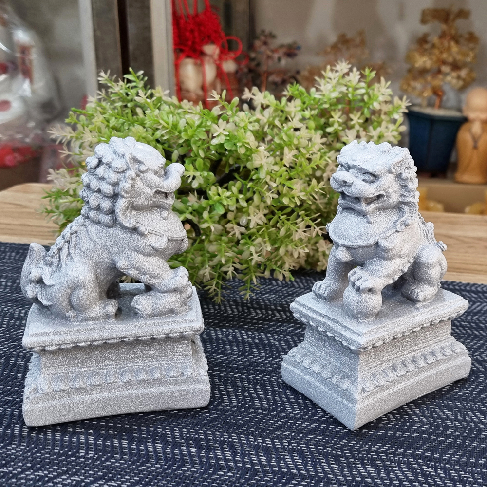 Bộ 02 tượng kỳ lân giả đá size 12cm