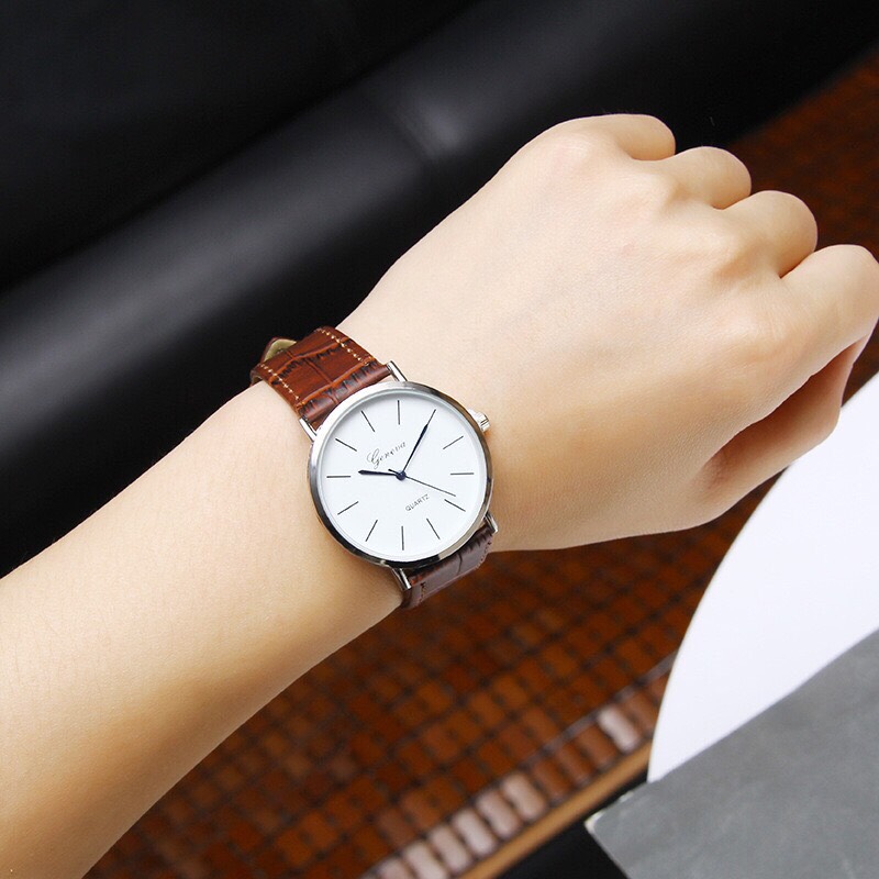 Đồng hồ thời trang nam Geneva dây da cao cấp MS922