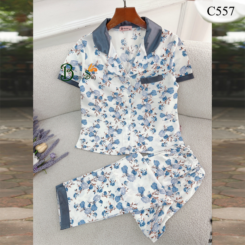 [BunnySky] Sét đồ bộ mặc nhà chất lụa mềm mịn,họa tiết lạ, nhiều mầu để khách lựa chon.