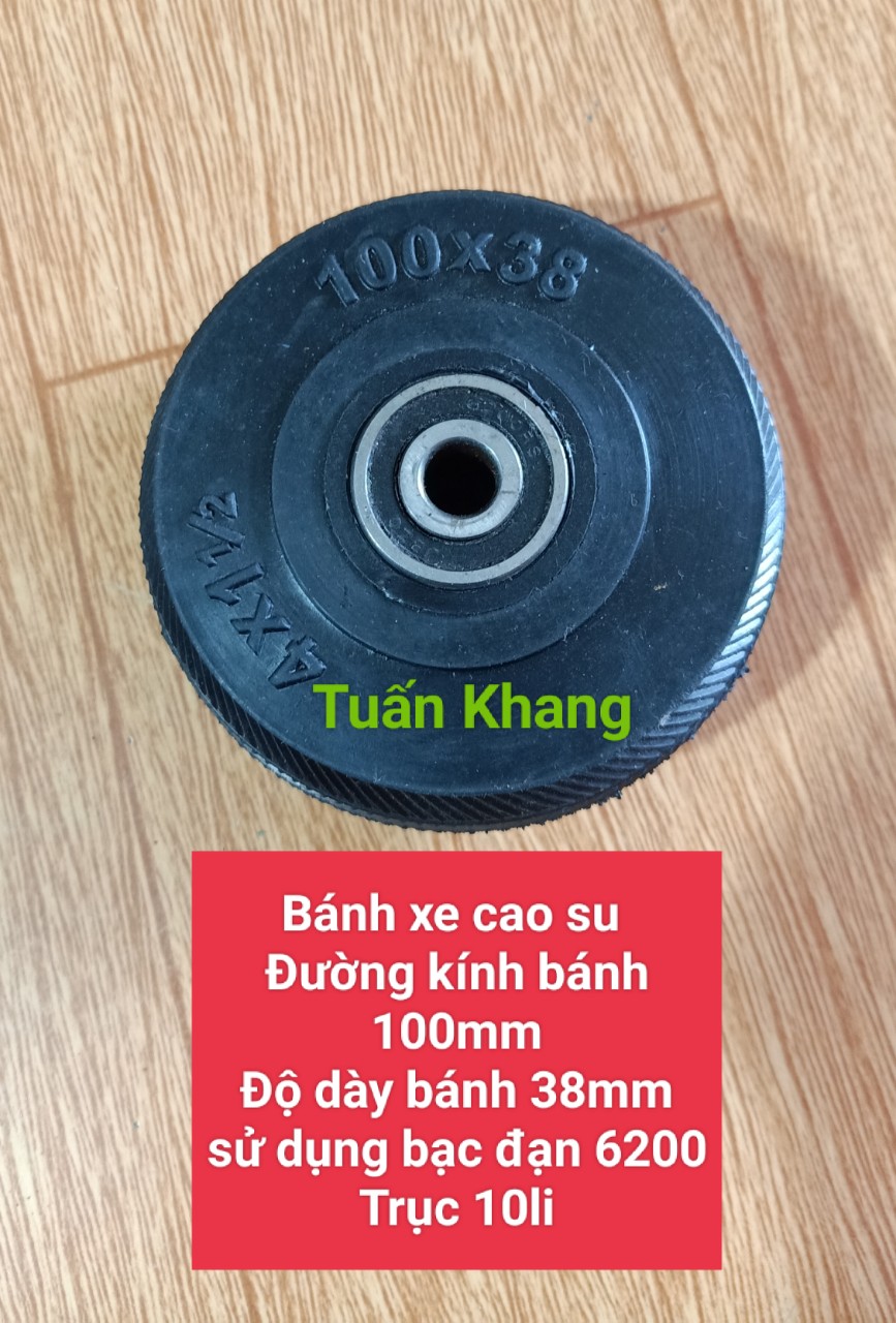 Bánh xe đẩy phi 100 có vòng bi