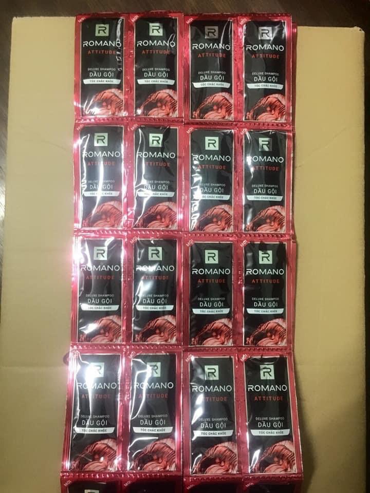 [HCM]Set 50 gói dầu gội Romano 5g