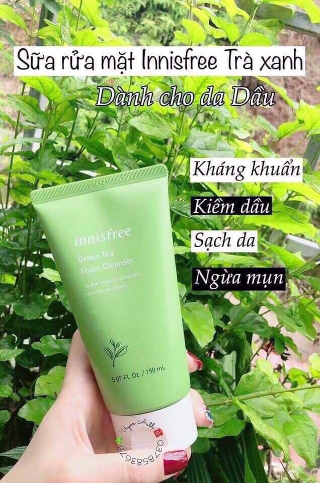 sữa rửa mặt trà xanh innisfree