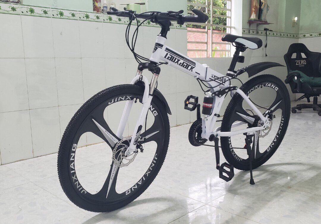Xe đạp thể thao Laux jack gấp gon 3 dao - 6 dao 26 inch kèm video ảnh thật