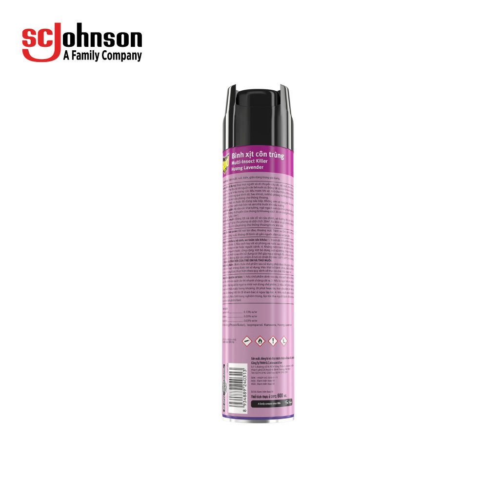 Combo 2 RAID Bình xịt côn trùng Hương Lavender 600ml