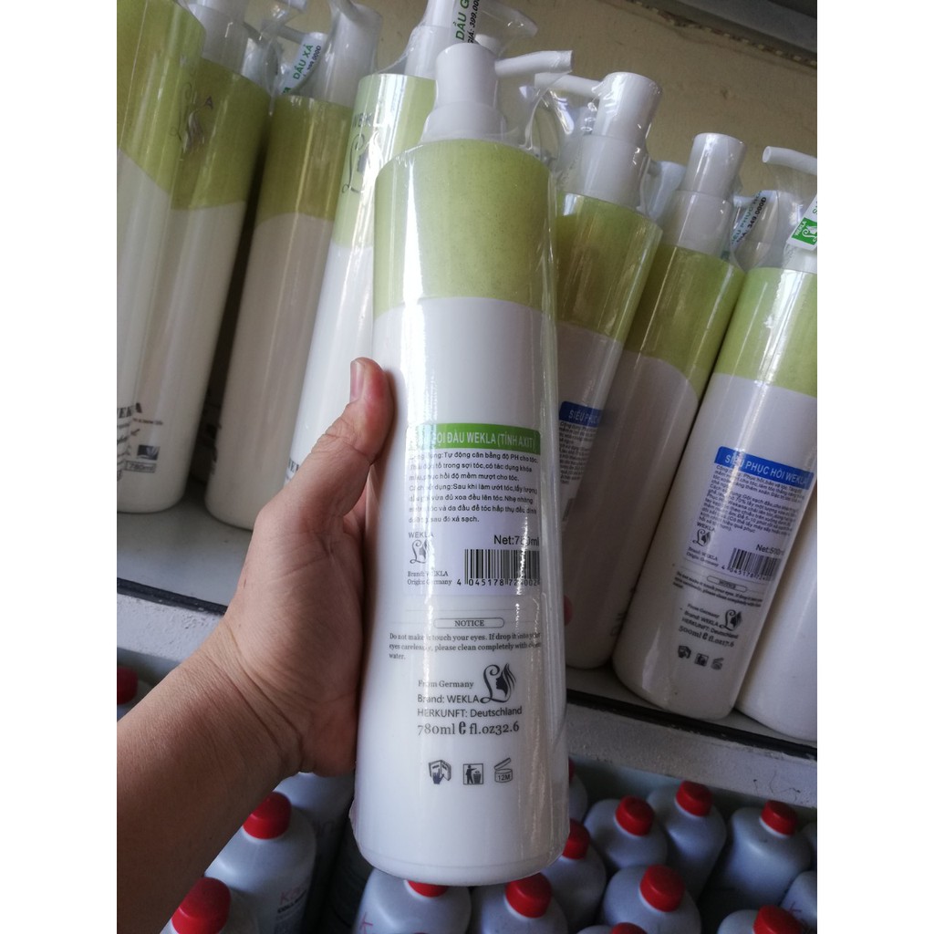 Bộ sản phẩm dầu gội, xả, siêu phục hồi, keratin Wekla