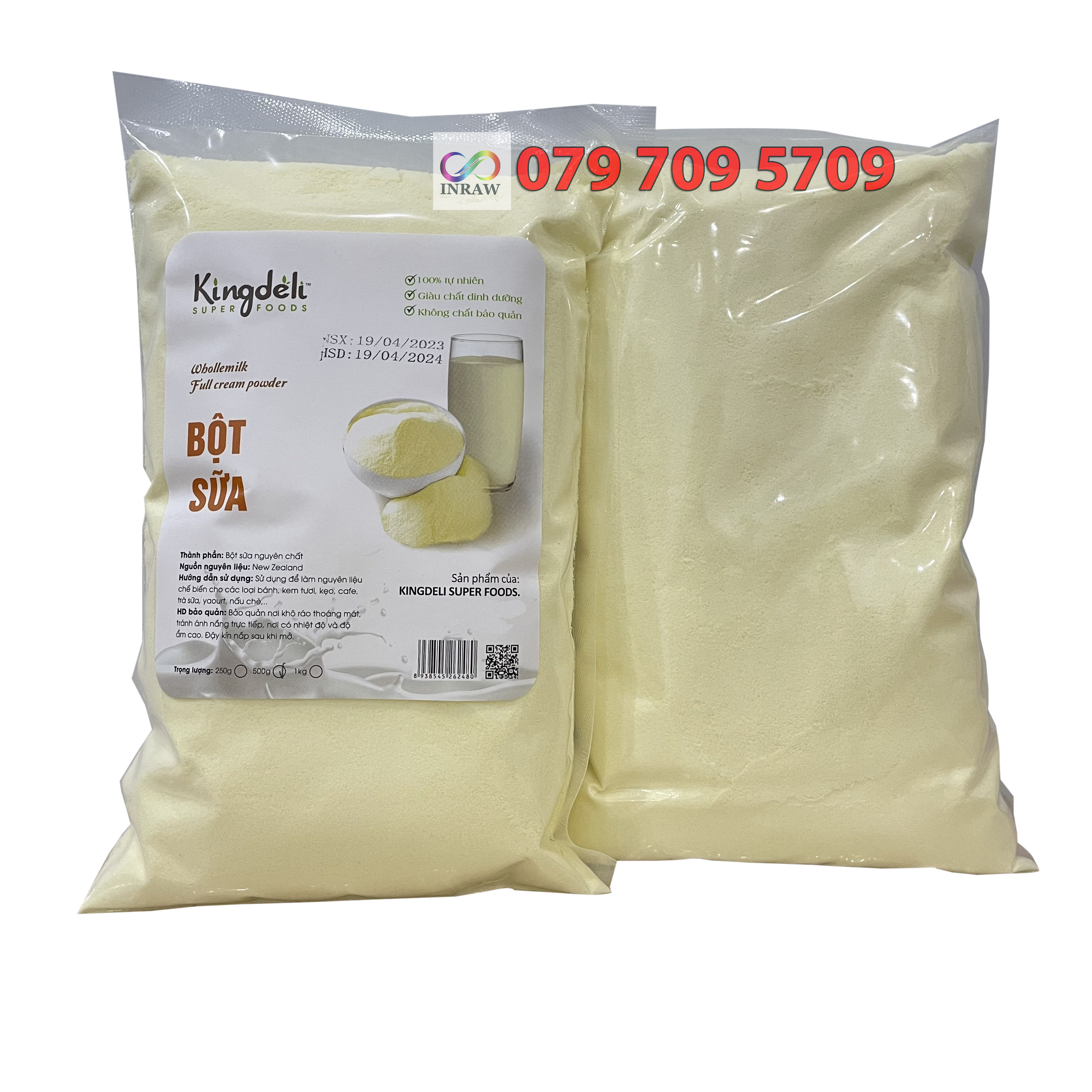 Bột Sữa Béo Nguyên Kem Túi 1kg
