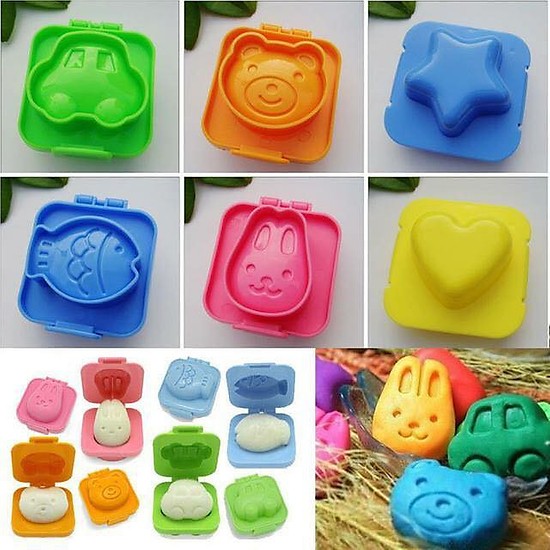 [THANH LÝ]Bộ 6 khuôn cơm bento hình thú cho bé