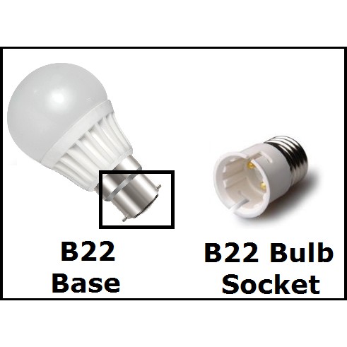 Đầu chuyển đui b22 (đui cài) sang e27 (đui vặn)
