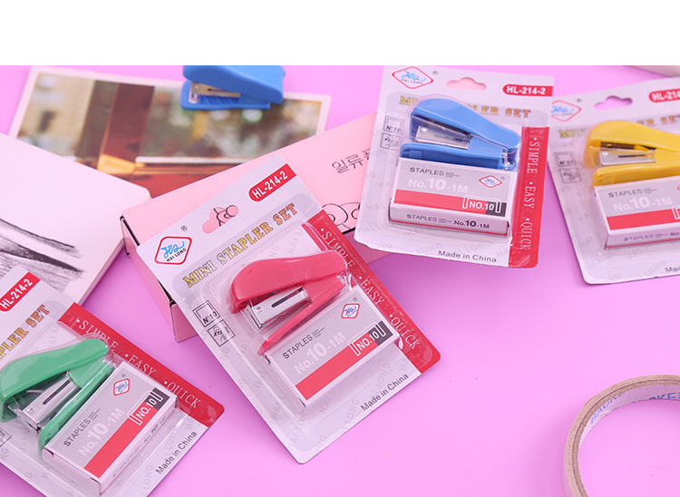 [Rẻ vô địch] Máy dập ghim mini 4*1,7*2,8cm (ghim 3-5 tờ), Máy dập ghim Mini