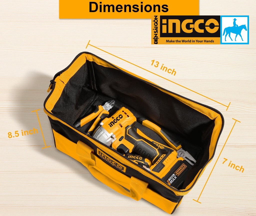 Túi Đồ Nghề Túi Dụng Cụ 13inch 35cm Tools Bag INGCO HTBG28131