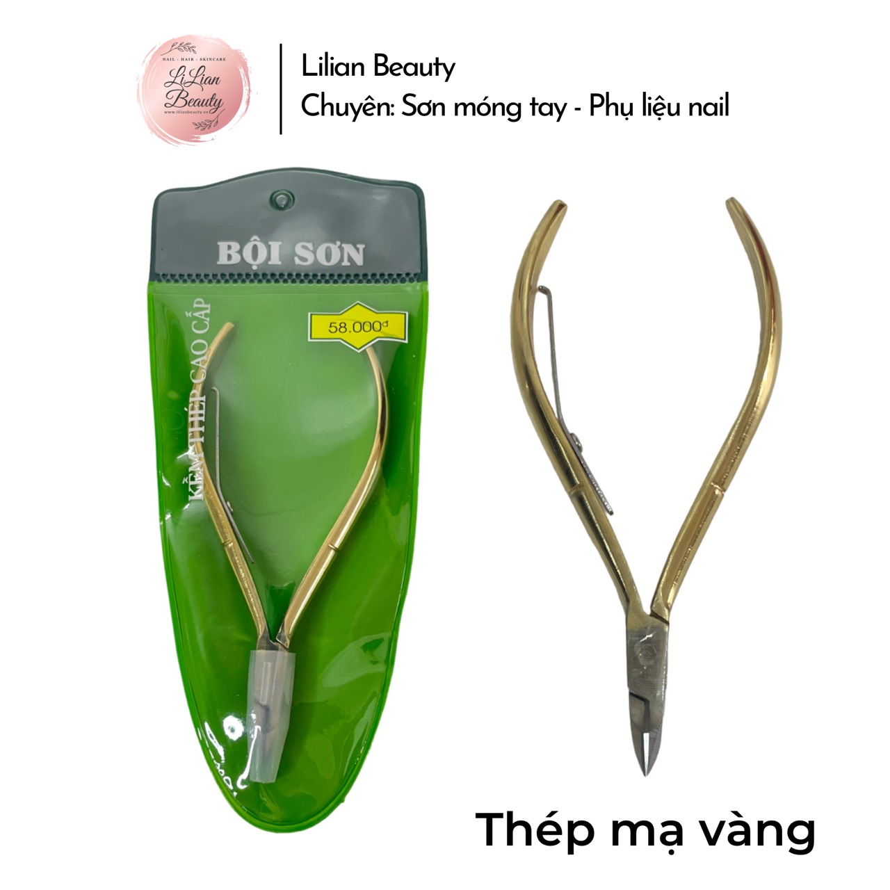 KỀM CẮT DA - MÓNG CHUYÊN DỤNG MẠ VÀNG (THÉP SC45)