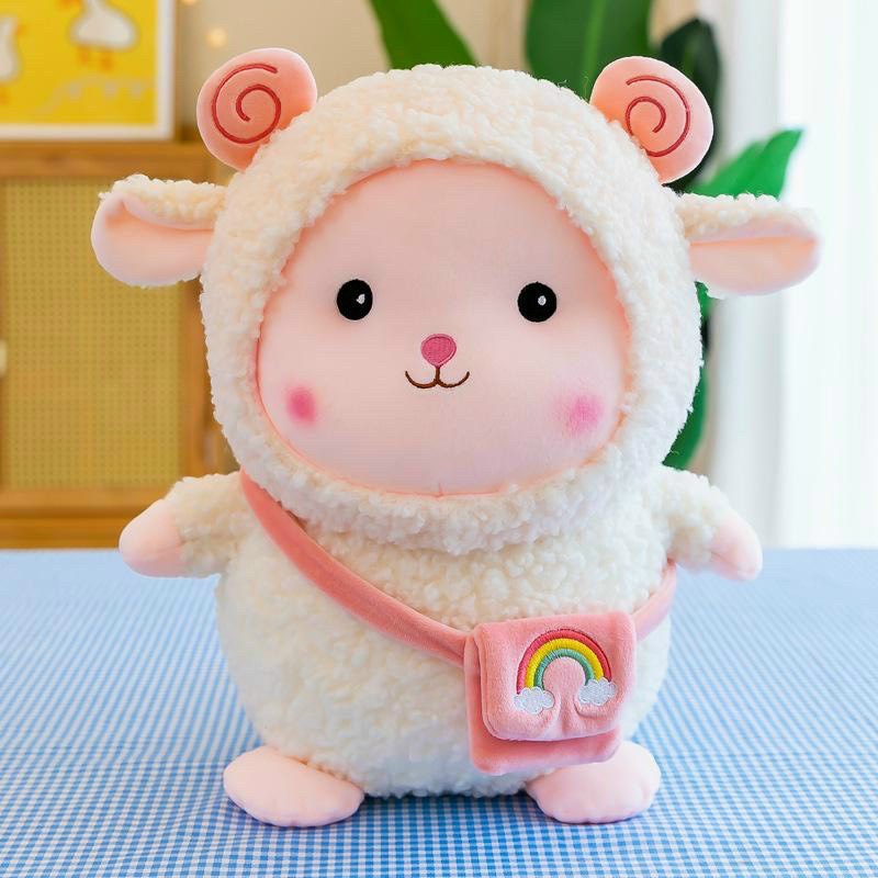 Gấu bông cừu lông xù- cừu nhồi bông mềm mại xinh xắn kích thước 40-80cm