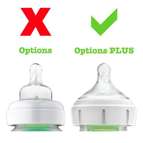 Núm ti bình sữa cổ rộng Dr Brown's Option Plus đủ các size (Mẫu mới nhất)