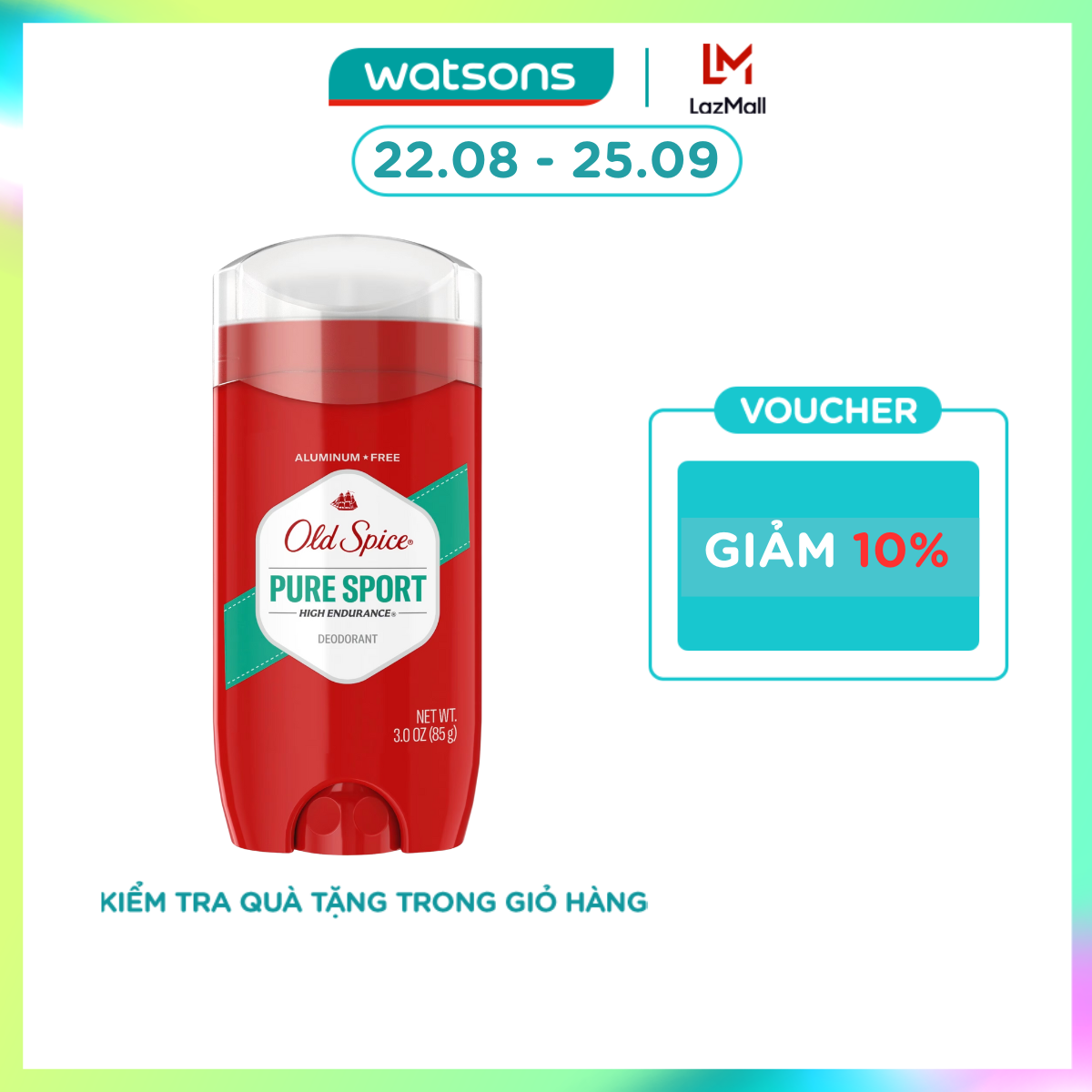 [HOT VOUCHER] Sáp Khử Mùi Old Spice Pure Sport High Endurance Dành Cho Nam Giới Chơi Thể Thao Và Vận Động 85g