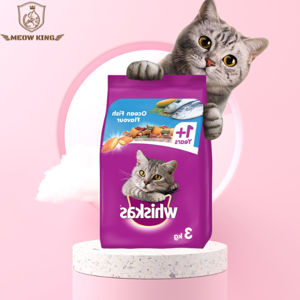 Hạt cho mèo Whiskas vị cá biển 3kg siêu hấp dẫn thú cưng