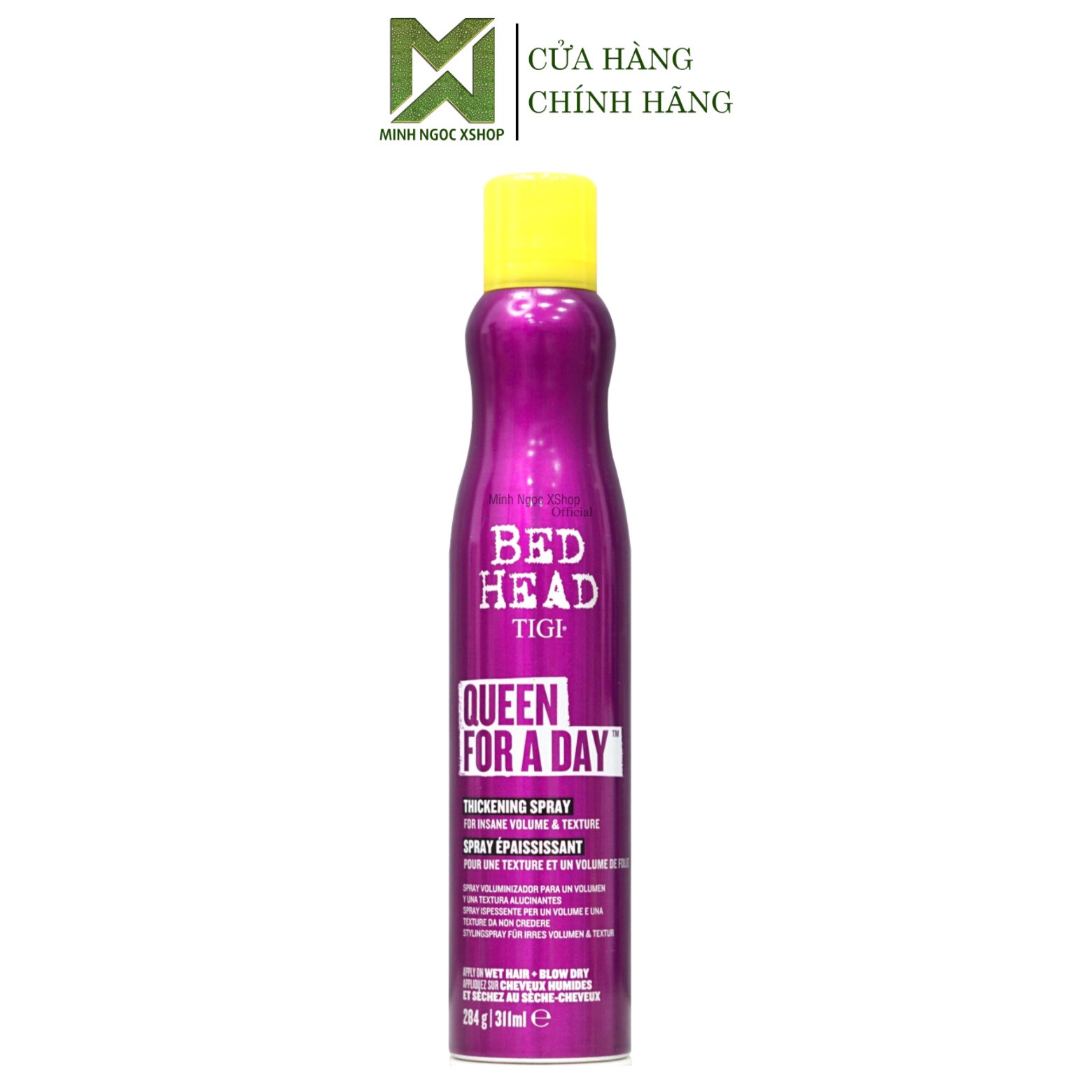 Xịt tạo độ phồng và làm dày tóc Tigi Bed Head Queen For A Day 311ML chính hãng