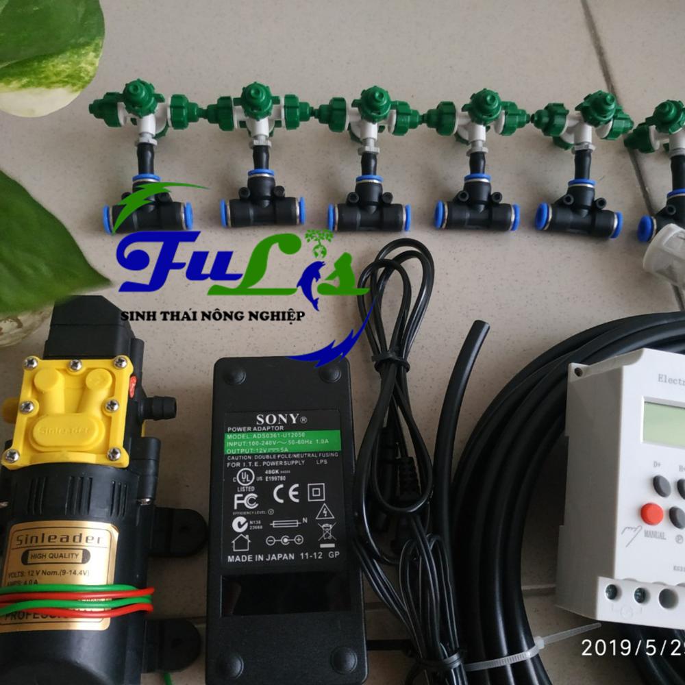 Bộ béc phun sương tưới lan tự động