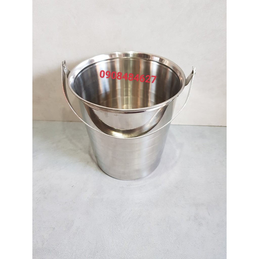 Xô Inox Có Quai 18cm vs 20cm