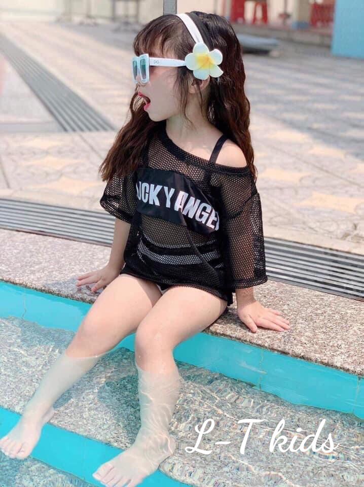 bộ bơi bé gái 4 chi tiết