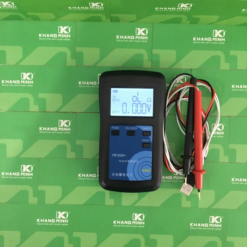 [HCM]Máy đo nội trở YR1030 Plus và que đo giao diện tiếng anh đo pin và bình ắc quy