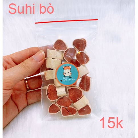 [Hoàn tiền 10%]Snack thịt bò cuộn Sushi cho Hamster vỗ béo(50g)