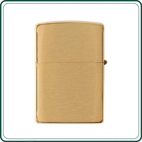 Bật lửa Zippo mỹ Brushed Brass tem đỏ, chính hãng mỹ - Manmate Zippo