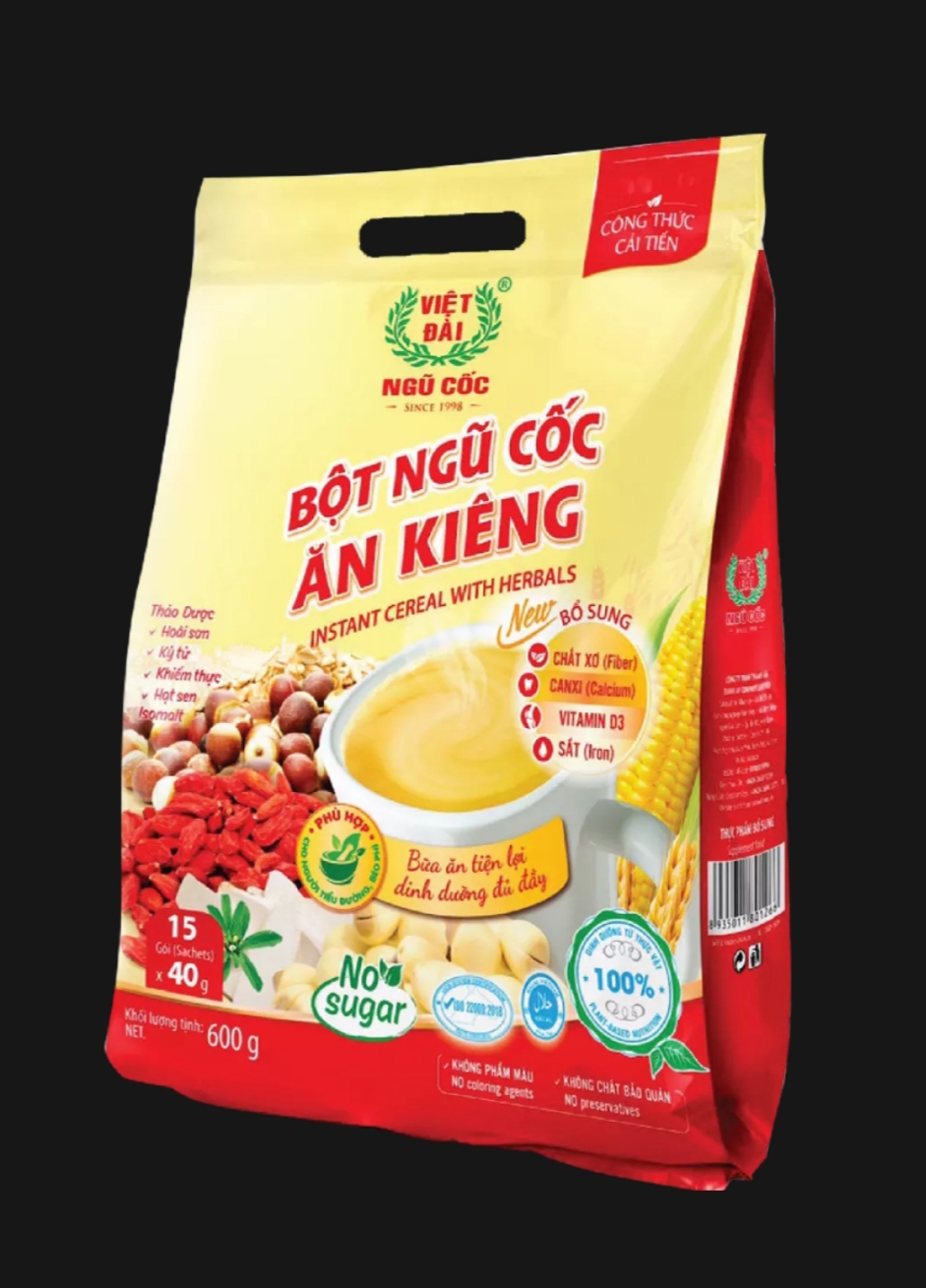 Bột Ngũ Cốc Ăn Kiêng Việt Đài 600g (Sản Phẩm Dành Cho Người Không Sử Dụng Đường)