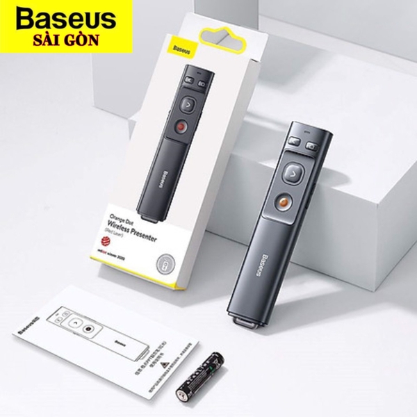 Bút Laser trình chiếu ACFYB Baseus Orange Dot Wireless Presenter cho Laptop/ Macbook