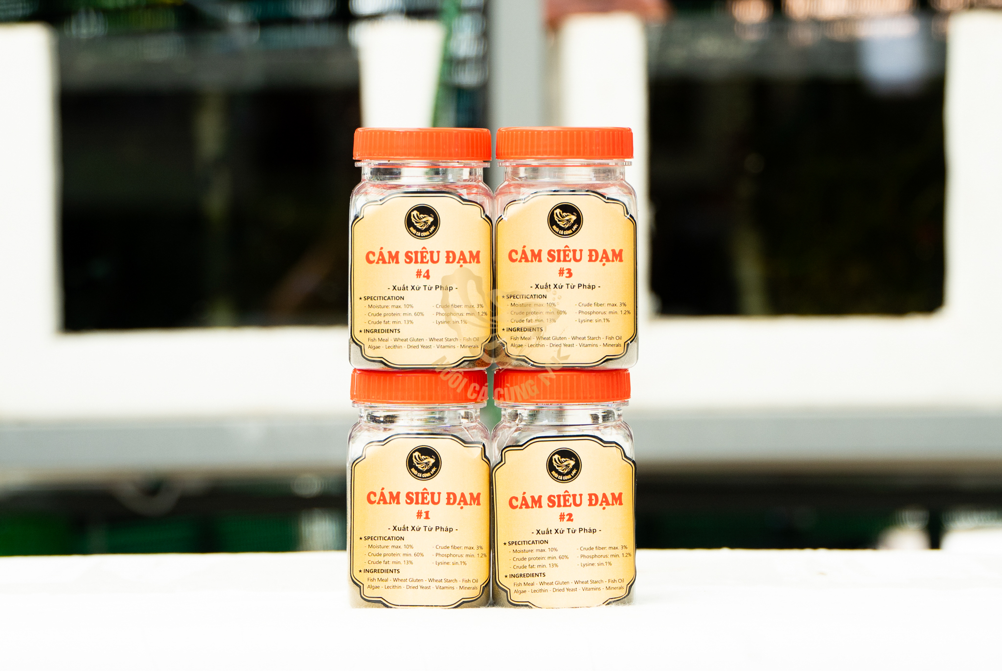 Cám siêu đạm PL1, PL2, PL3, PL4 (50G)-cám dành cho guppy, betta