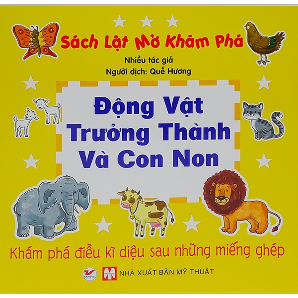 Fahasa - sách lật mở khám phá - động vật trưởng thành và con non