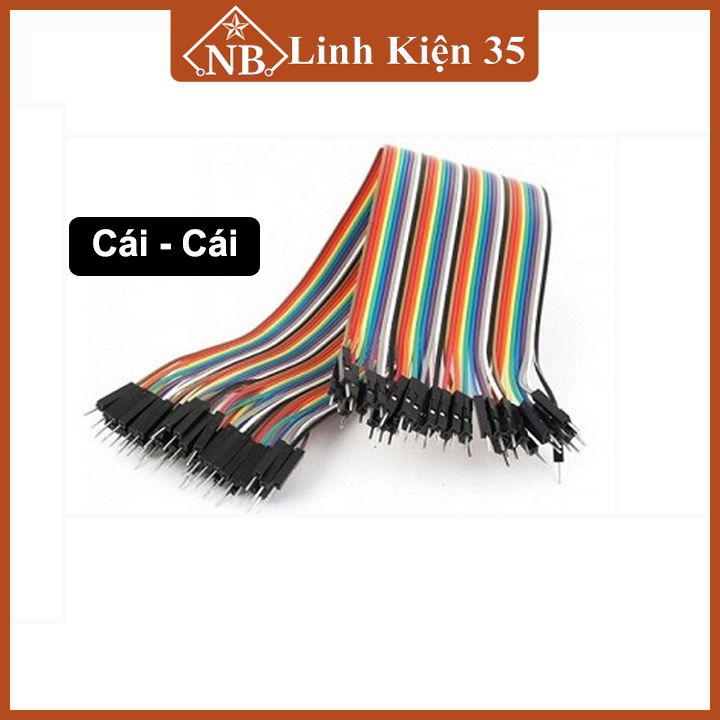 Tệp 40 sợi dây cắm test board đực cái 7 màu, dây nối dài 10cm / 21cm