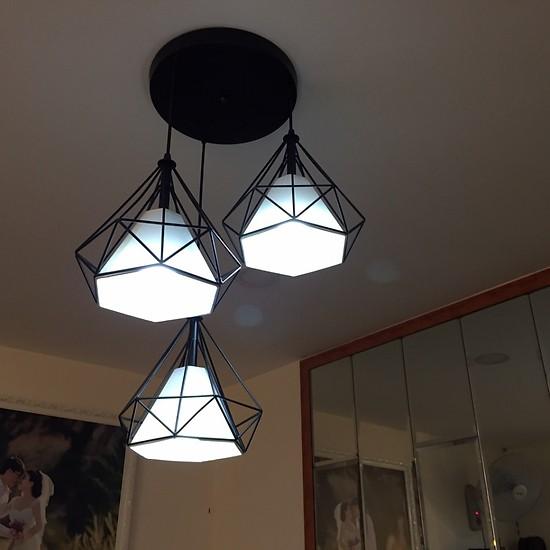 [HCM]Đèn thả 3 kim cương đã bao gồm bóng LED