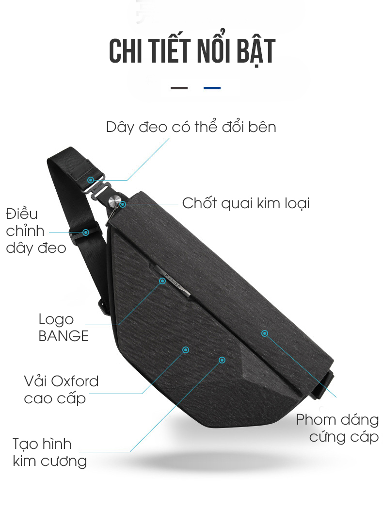 Túi đeo chéo du lịch đa năng – BANGE Lightning