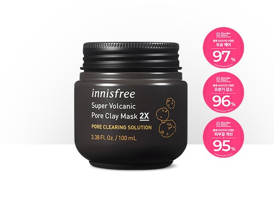 mặt nạ tro núi lửa Innisfree Super Volcanic Clay mask 2X
