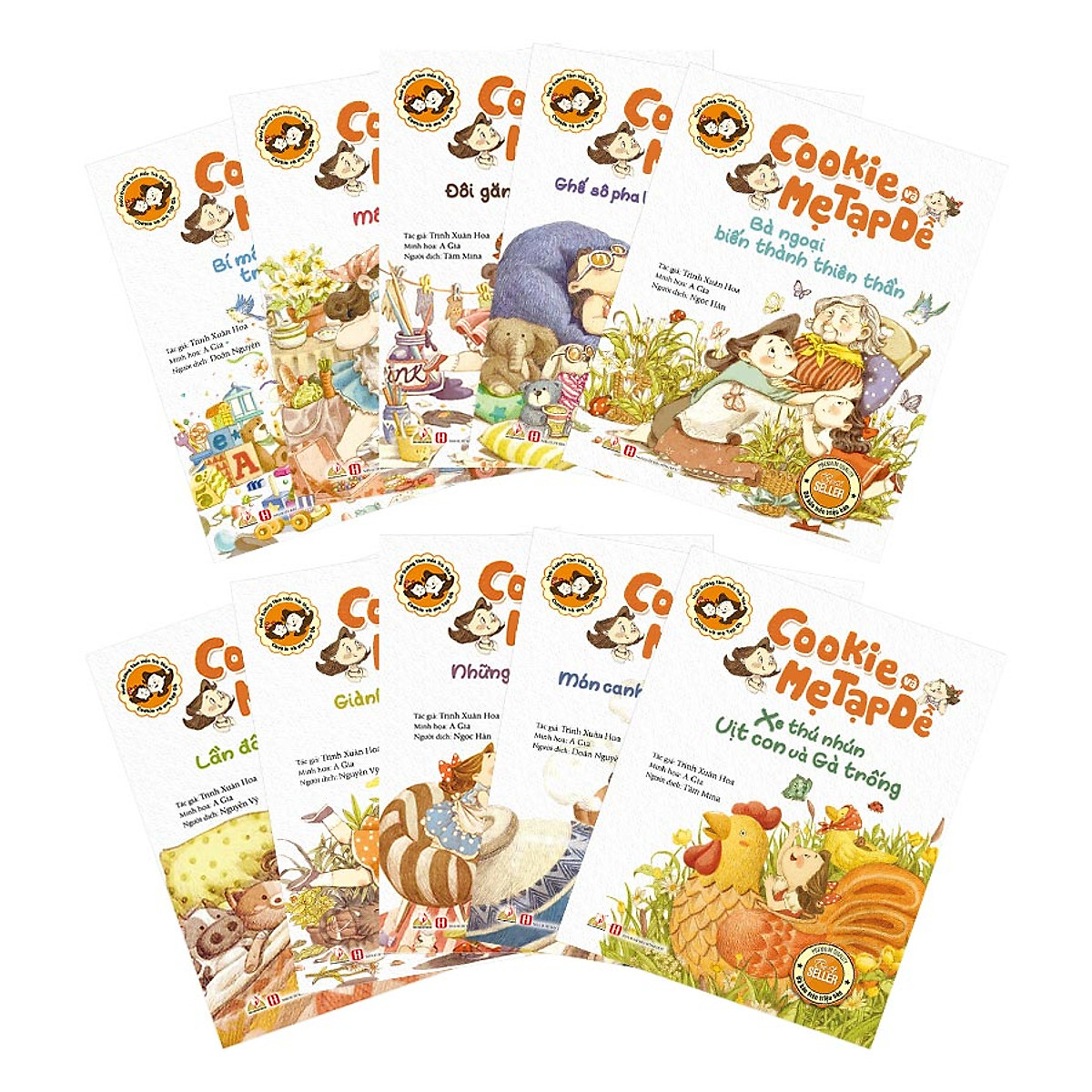 Sách - Bộ 10 Cuốn Sách Cookie Và Mẹ Tạp Dề-Vanlangbooks
