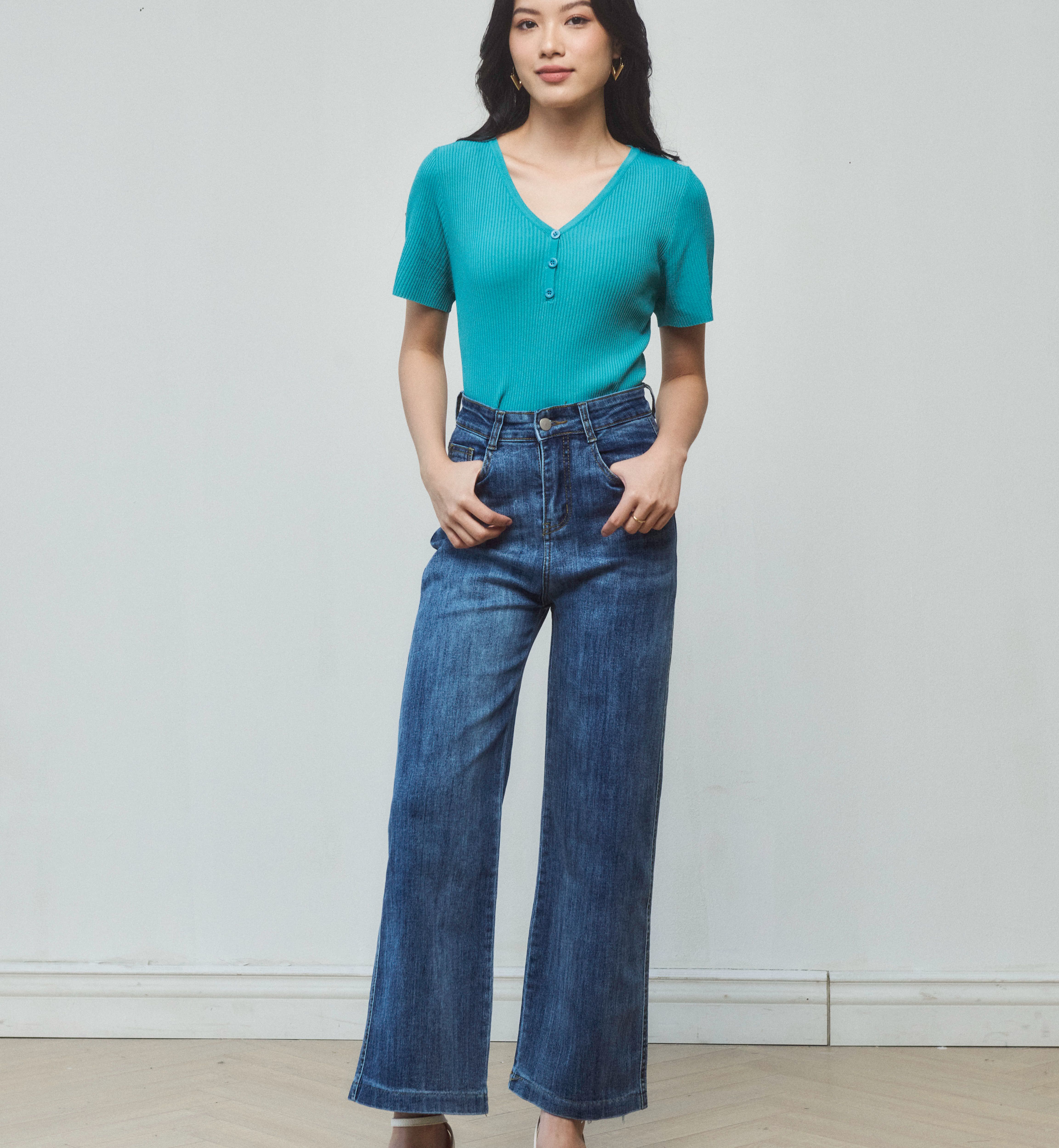 Maiimer - Quần jeans ống rộng