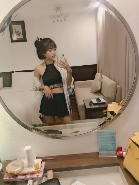 [CÓ SẴN + HÌNH THẬT] Bikini đồ bơi yếm tua rua váy xoè kín đáo
