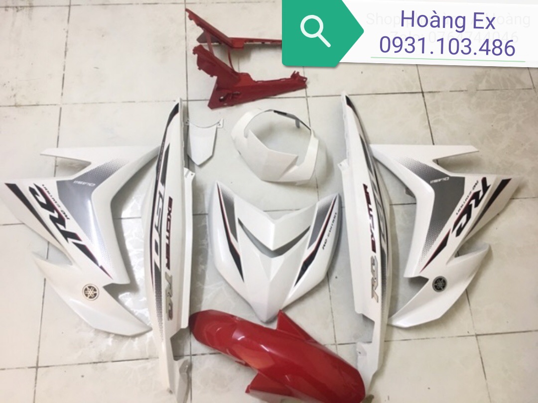 [HCM]Dàn áo Exciter 150 full trắng đỏ