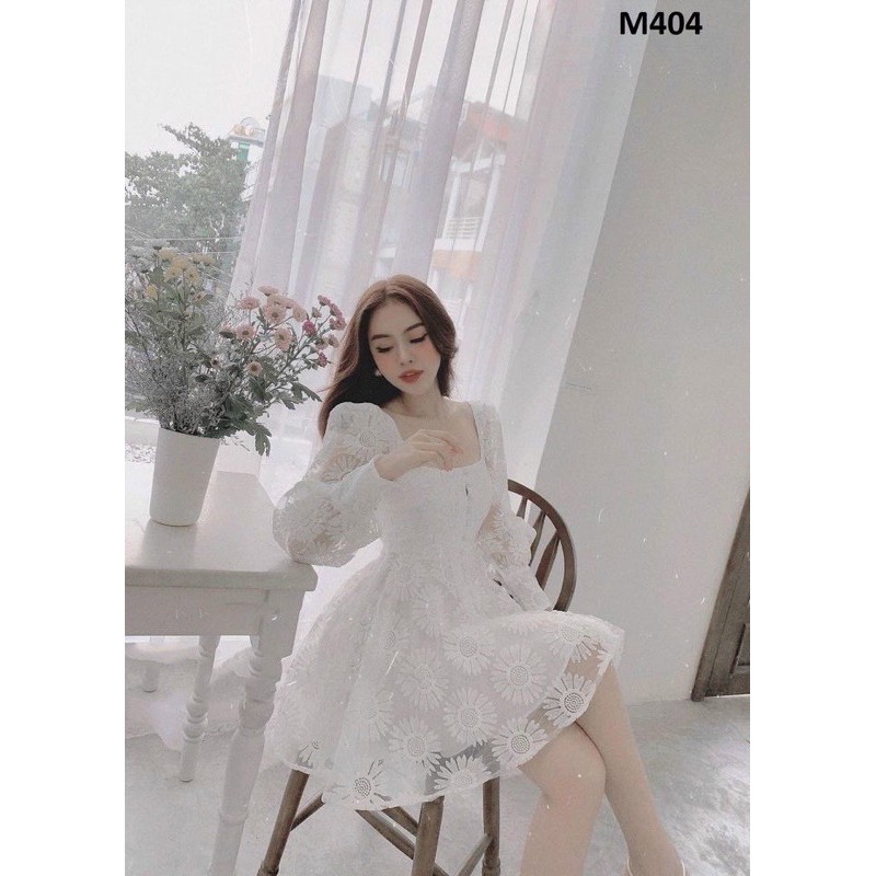 [HCM]Đầm Ren Hoa Cúc #Bigsize 60KG Đến 90KG