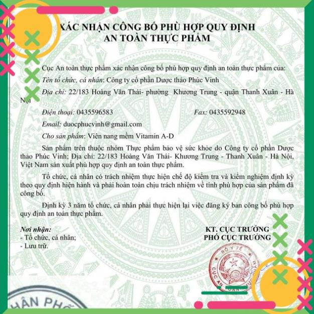 Vitamin AD Abipha, hộp 100 viên