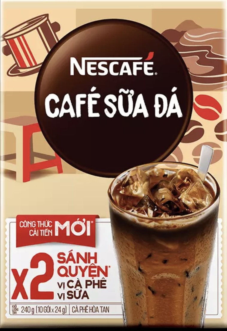 [HCM]Cà phê sữa đá NesCafé 3 in 1 240g (10 gói x 24g)