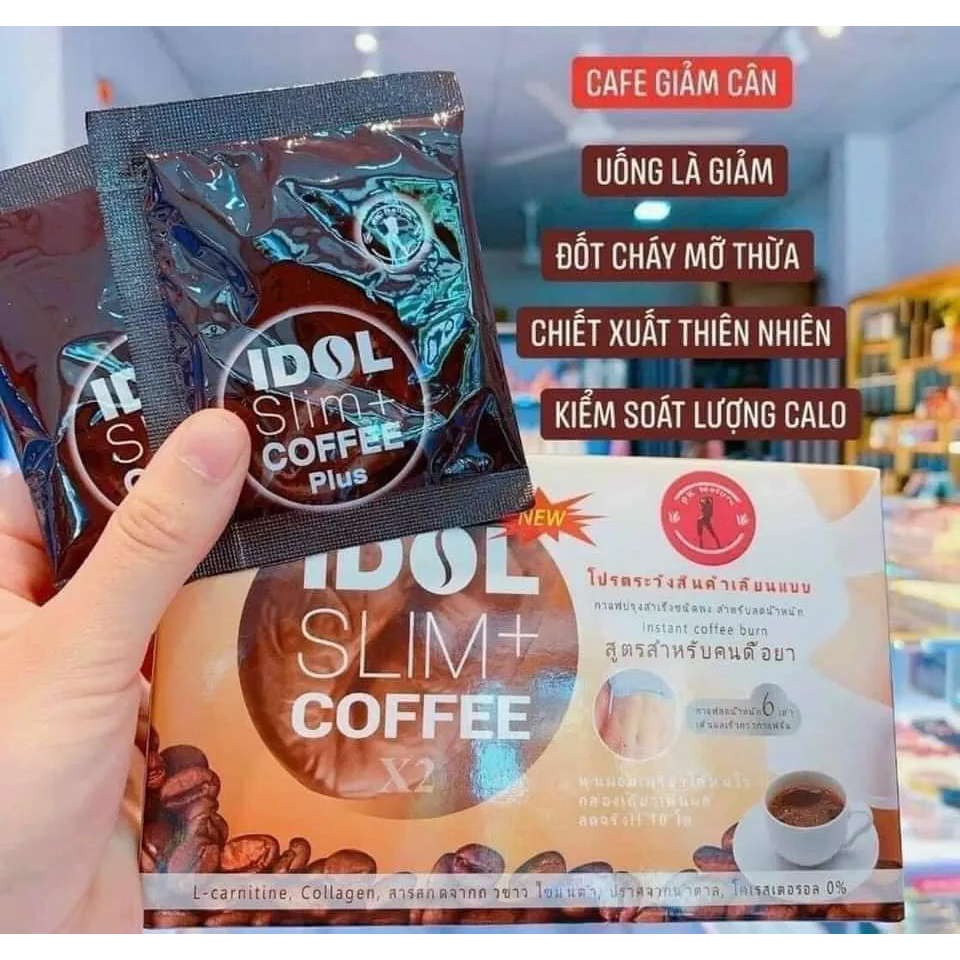 Cà Phê Giảm Cân Idol Slim x2 Coffee Thái Lan (Hộp 10 Gói)